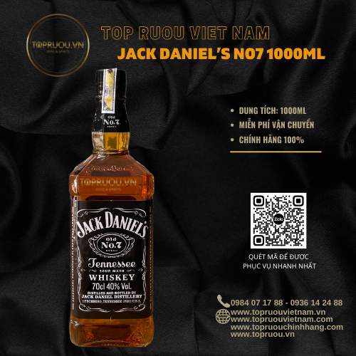 JACK DANIEL’S OLD NO 7 TENNESSEE WHISKEY 1000ML