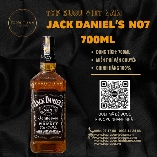 Jack Daniel’s Old No 7 Tennessee Whiskey 700ml