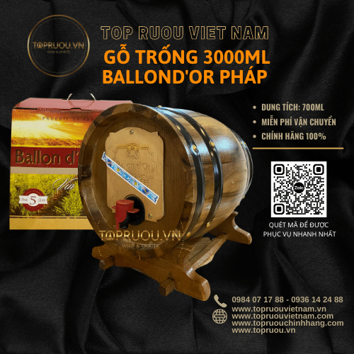 GỖ TRỐNG BALLON D’OR PHÁP 3000ML