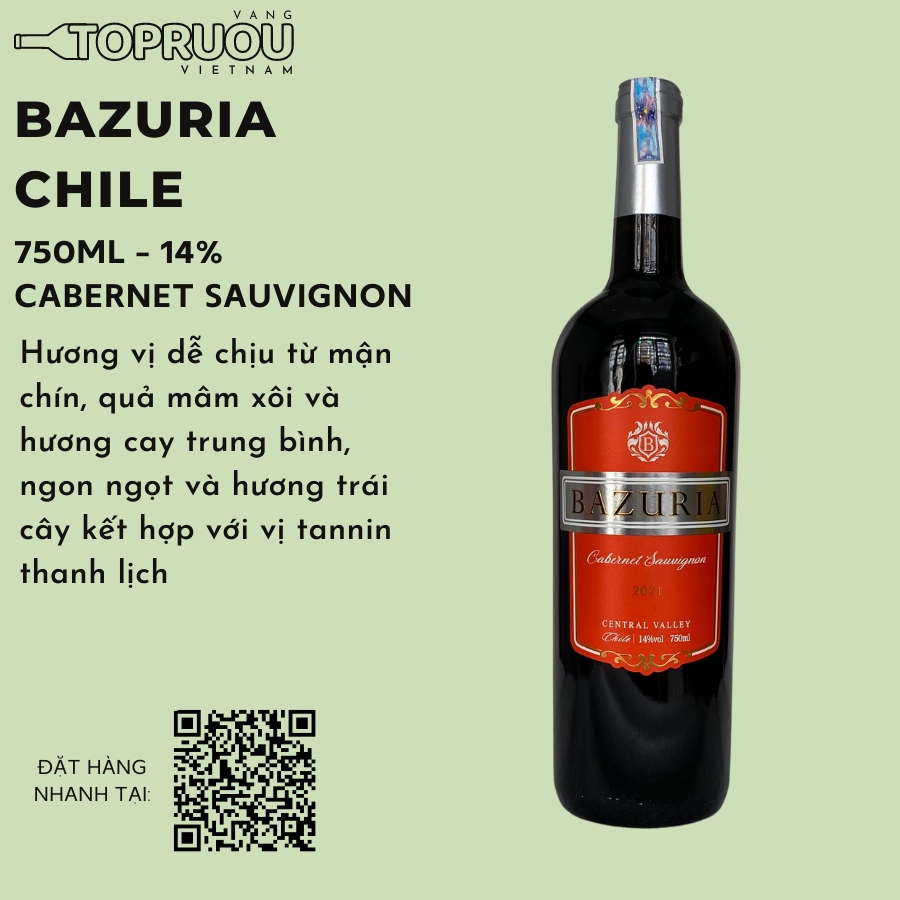 VANG BAZURIA 750ML – CHILE – 14%