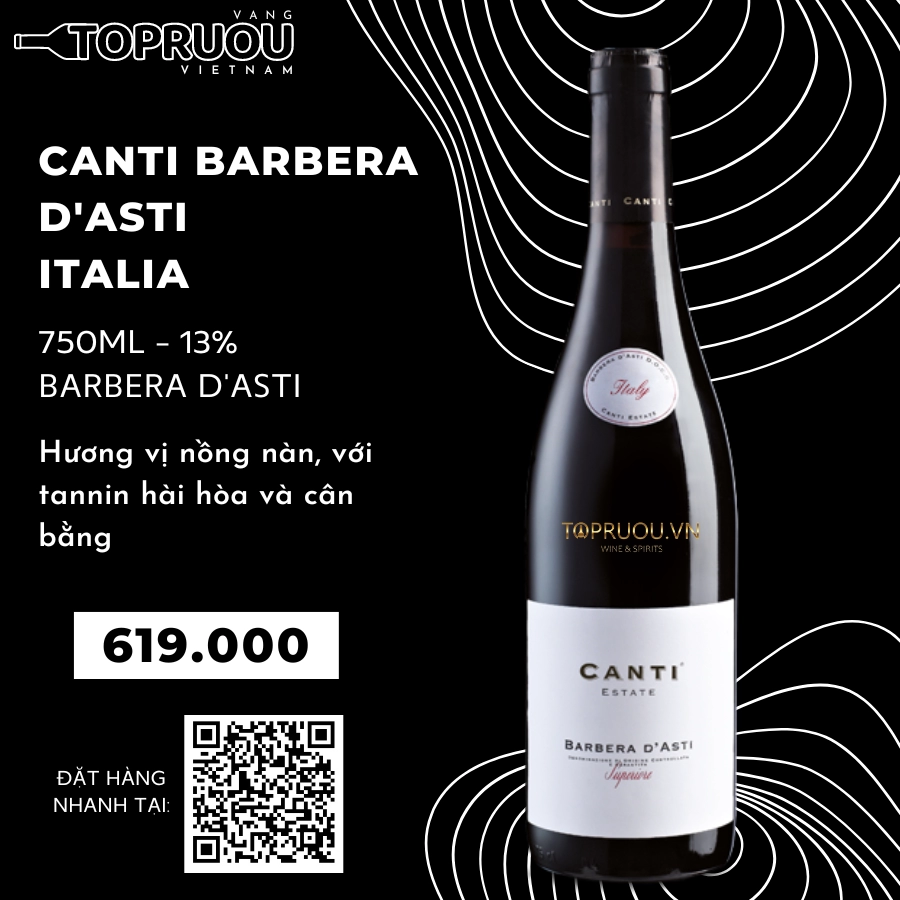 VANG CANTI BARBERA D’ASTI 750ML – ITALIA – 13%