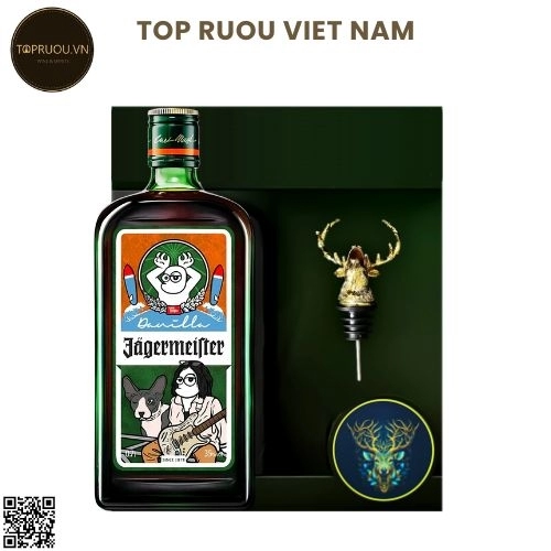 Hộp Quà Jagermeister Music (Có Kèm Đầu Hươu) – 700ml – 35% – Đức