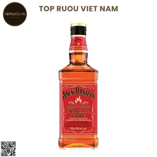 Whisky Jack Daniel’s Tennessee Fire 750ml – 35% -Mỹ