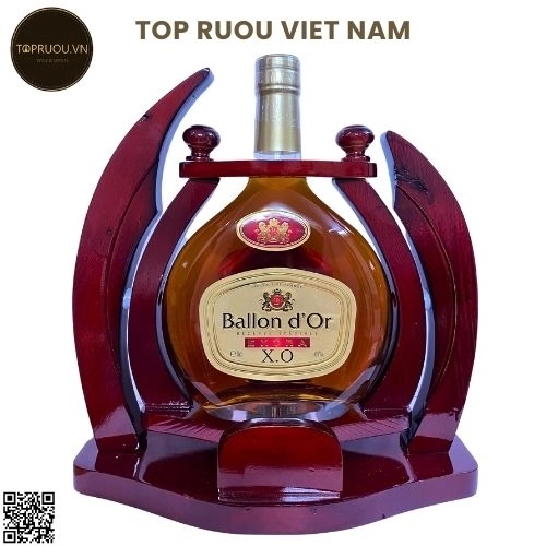 Kệ gỗ Brandy Xo Ballon D’or – 700ml – 40% – Pháp