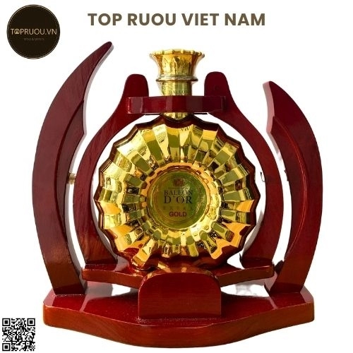 Kệ gỗ Brandy Xo Ballon D’or – 700ml – 40% – Pháp