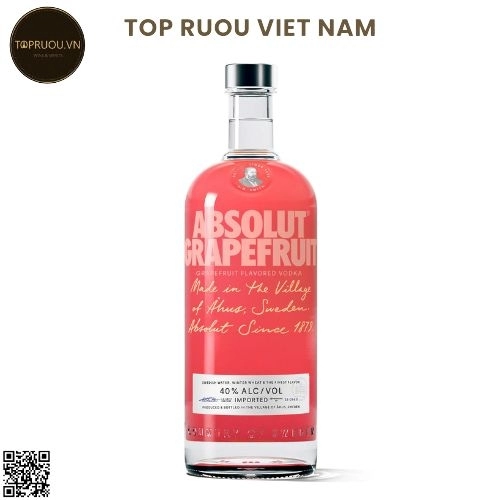 Vodka Absolut Grapefruit (Bưởi) – 1000ml – 40% – Thụy Điển