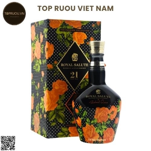 Whisky Chivas Royal Salute 21 Richard Quinn Orange Roses – 700ml – 40% – Scotland