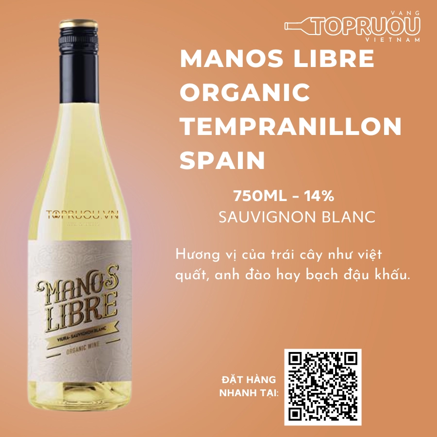 Manos Libre Organic Tempranillo Premium Single Vineyard – VDLT Castilla