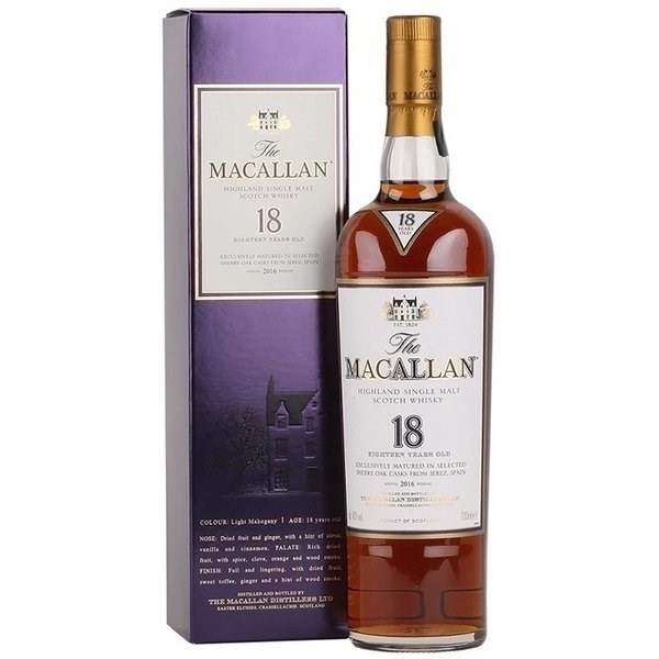 Whisky Macallan 18 Năm Eighteen (Sherry Oak Cũ)  700ml – 43% – Scotland