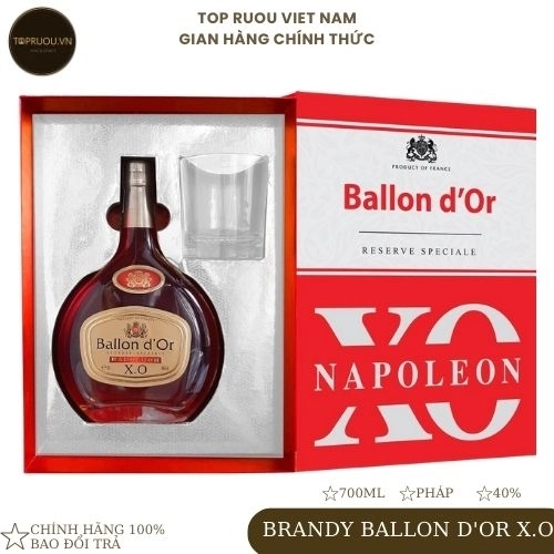 Brandy XO Ballon D’or – 700ml – 40% – Pháp