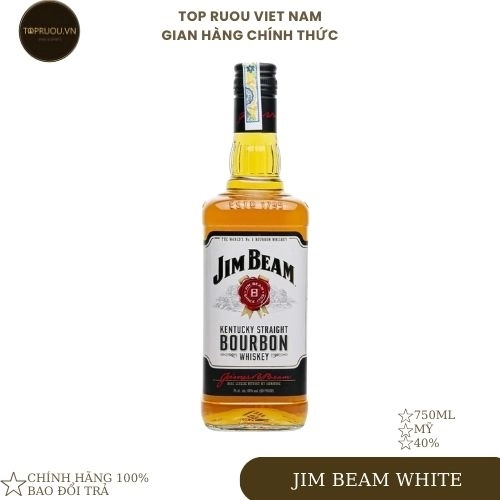 Whisky Jim Beam White – 750ml – 40% – Mỹ